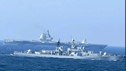 现代级巨舰打头阵,福建舰穿越台岛海峡!日本军机紧急起飞