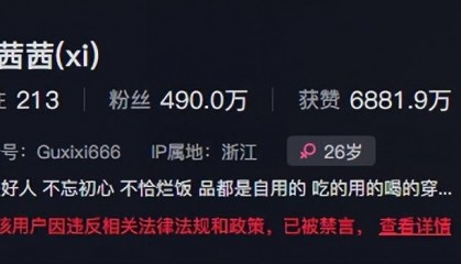 自曝日收入超30万网红顾茜茜抖音被禁言,多平台被禁止直播